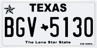 TX license plate BGV5130