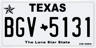 TX license plate BGV5131