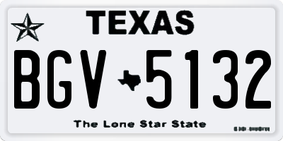 TX license plate BGV5132