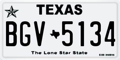 TX license plate BGV5134