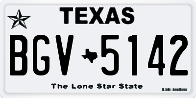 TX license plate BGV5142