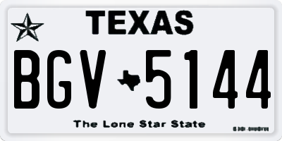 TX license plate BGV5144