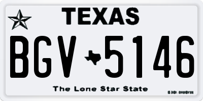 TX license plate BGV5146