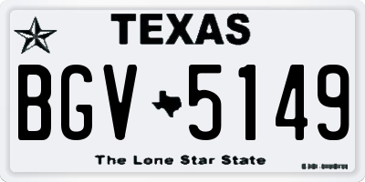 TX license plate BGV5149