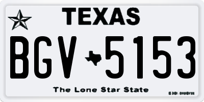 TX license plate BGV5153
