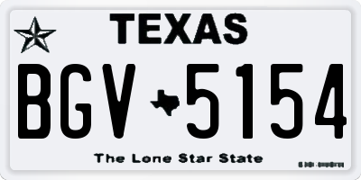 TX license plate BGV5154