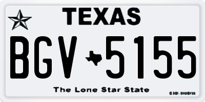 TX license plate BGV5155