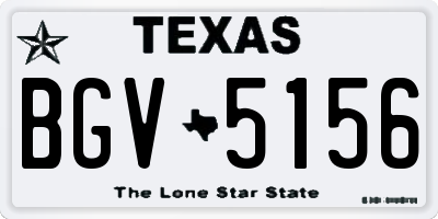 TX license plate BGV5156
