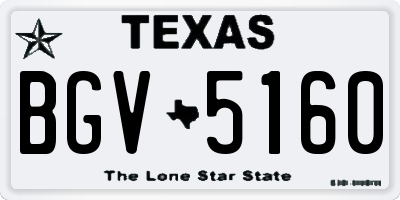 TX license plate BGV5160