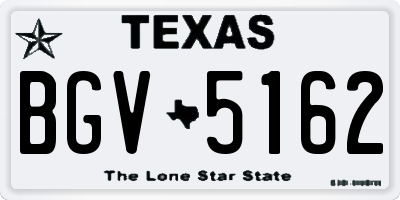 TX license plate BGV5162