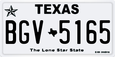 TX license plate BGV5165