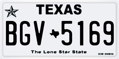 TX license plate BGV5169