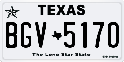TX license plate BGV5170