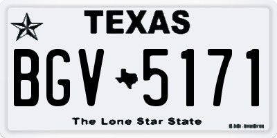 TX license plate BGV5171