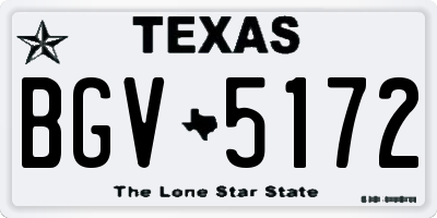 TX license plate BGV5172