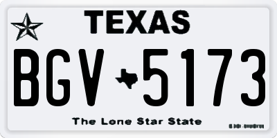 TX license plate BGV5173