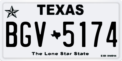 TX license plate BGV5174
