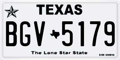 TX license plate BGV5179