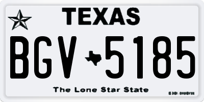 TX license plate BGV5185