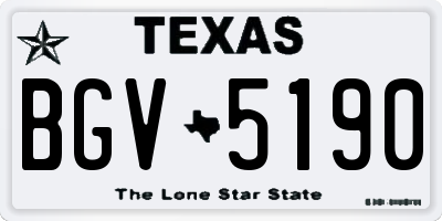 TX license plate BGV5190