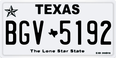 TX license plate BGV5192