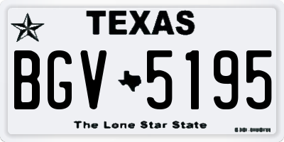 TX license plate BGV5195