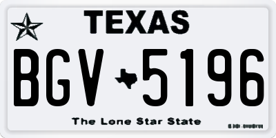 TX license plate BGV5196