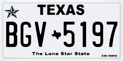 TX license plate BGV5197