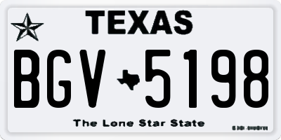 TX license plate BGV5198