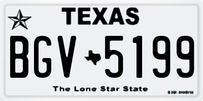 TX license plate BGV5199