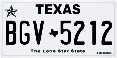 TX license plate BGV5212