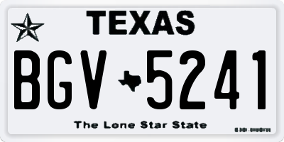 TX license plate BGV5241