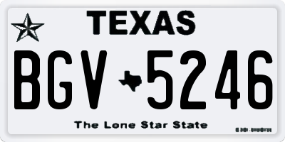 TX license plate BGV5246