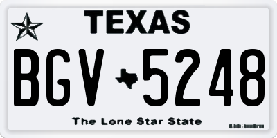 TX license plate BGV5248