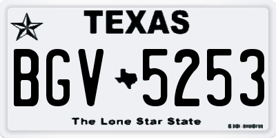TX license plate BGV5253