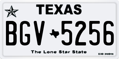 TX license plate BGV5256