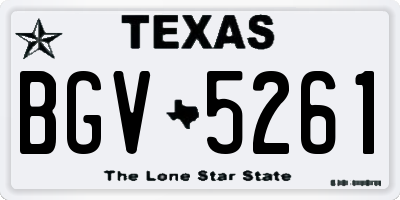 TX license plate BGV5261