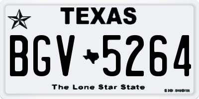 TX license plate BGV5264
