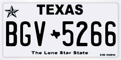 TX license plate BGV5266