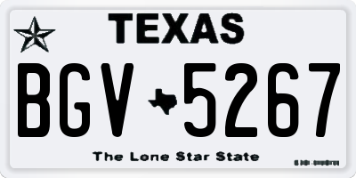 TX license plate BGV5267
