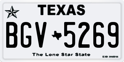 TX license plate BGV5269