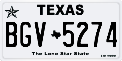 TX license plate BGV5274
