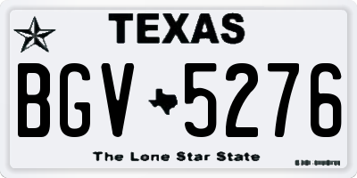 TX license plate BGV5276