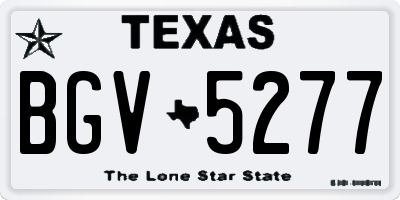 TX license plate BGV5277