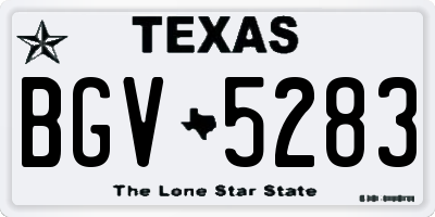 TX license plate BGV5283