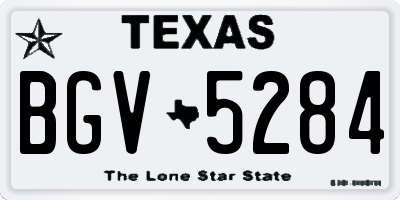 TX license plate BGV5284