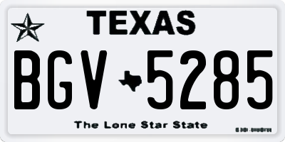 TX license plate BGV5285
