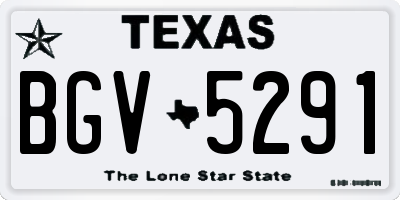 TX license plate BGV5291
