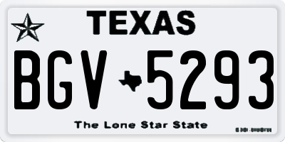 TX license plate BGV5293