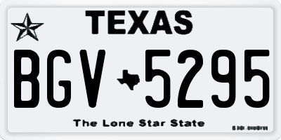 TX license plate BGV5295